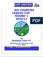 Allied Counties Programme V Reading Town (Cup) 29122010