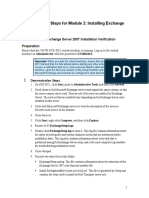 Demonstration Steps For Module 2: Installing Exchange Server 2007