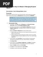 Demonstration Steps For Module 4: Managing Recipient Objects