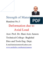 Strength of Materials Deformation Due To Axial Load Hani Aziz Ameen PDF