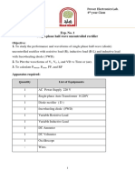 Single-phase half-wave rectifier analysis