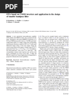 OTA Based On CMOS Inverters and Application in The Design of Tunable Bandpass Filter PDF