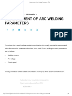 Measurement of Arc Welding Parameters - TWI
