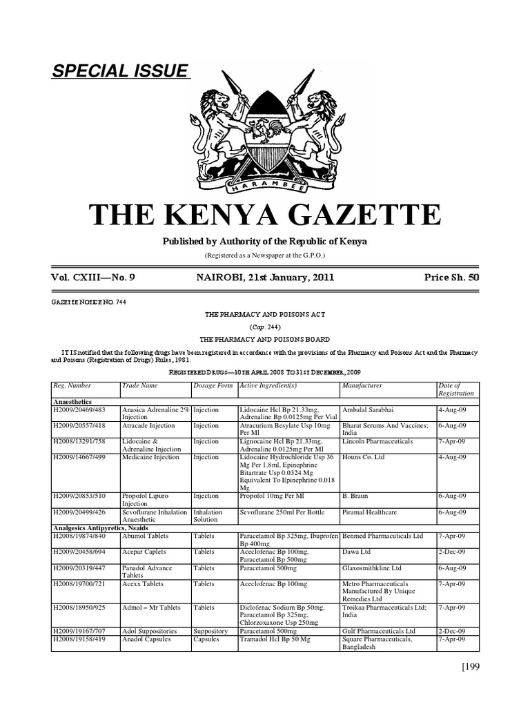 The kenya gazette pdf tablet pharmacy functional group