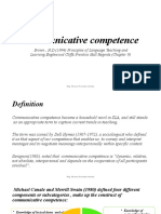 Communicative Competence and Language Teaching