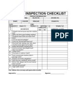Vehicvle Inspection Checklist Format