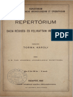 Torma, Károly, Ed. (1880) Repertórium Dacia Régiség - És Felirattani Irodalmához. Franklin, Budapest PDF