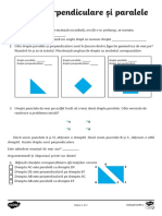 Drepte Perpendiculare Si Paralele - Fisa de Lucru PDF