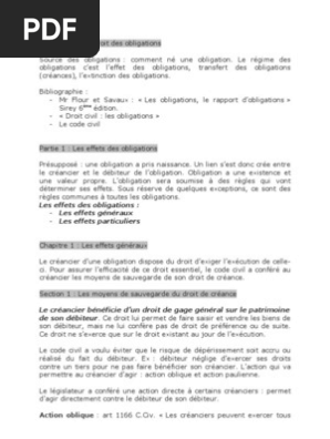 Droit Des Obligations Iii L3 Droit Droit Des Obligations Droit Des Biens