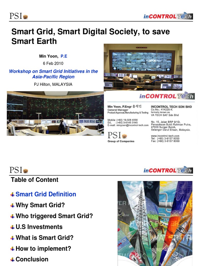 Smart Grid, Smart Digital Sociaty, To Save Smart Earth - Min Yoon Ver 1 ...