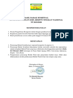 Surat Penetapan HASIL BABAK SEMIFINAL KOMPETISI BP 2019 2020