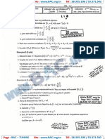 Devoir Synthése N°1 avec correction - Mathematique - bac science - Lycée Pilote Sfax