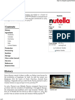 Nutella Spread Wikipedia Page