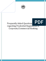Frequently Asked Questions (Faqs) Regarding Prudential Regulations of Corporate/Commercial Banking