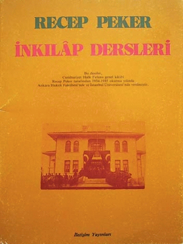 Recep Peker İnkılâp Dersleri PDF PDF
