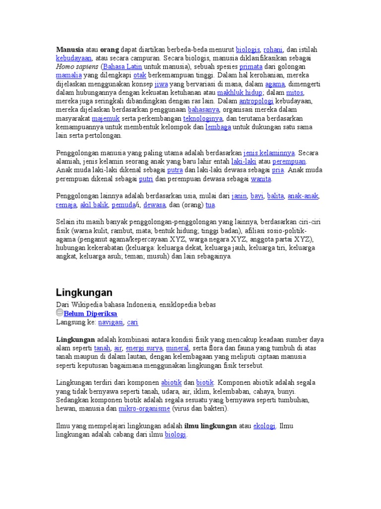 Manusia Atau Orang Dapat Diartikan Berbeda