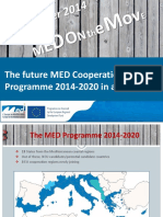 The Future MED Cooperation Programme 2014-2020 in A Nutshell