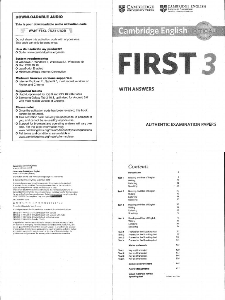 Cambridge English First 3 PDF | PDF