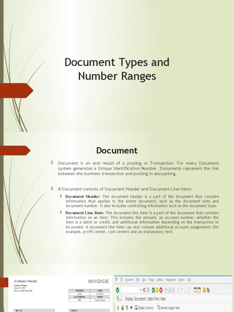 SAP Document Types and Number Ranges | PDF | Debits And Credits ...