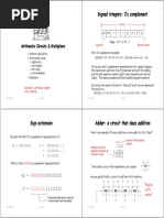 Signed Integers: 2's Complement: Arithmetic Circuits & Multipliers