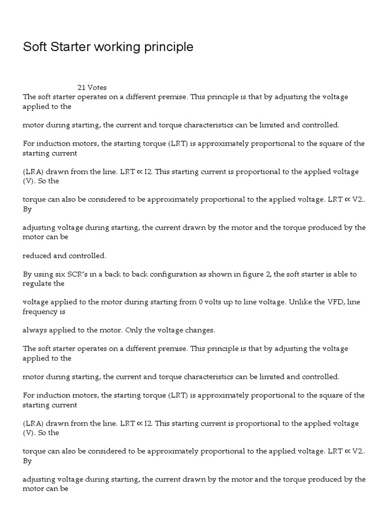 Soft Starter Working Principle Electrical Solution & Technology