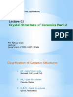 Crystal Structure of Ceramics Part-2: MME 467 Ceramics For Advanced Applications