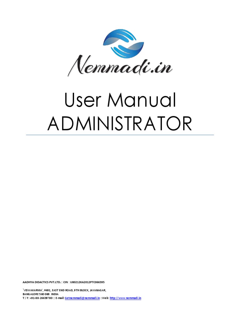 NIMS - Administrator - User Manual - V1.4 - July 2019 PDF | PDF | Icon ...