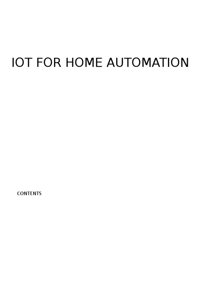 IoT Home Automation System Overview | PDF | Internet Of Things | Cloud ...