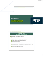 Lecture - 02 Creating A Task List: in Chapter 2, We'll Learn How To