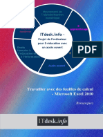 Travailler Avec Des Feuilles de Calcul-Microsoft Excel 2010-Remarques