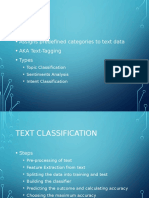 Assigns Predefined Categories To Text Data AKA Text-Tagging Types