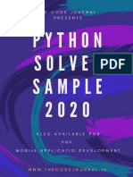 Python Solved Sample 2020 PDF