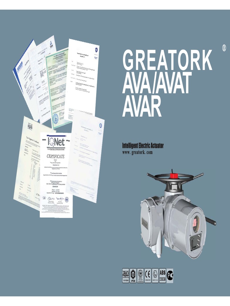 Greatork Catalogue For Electric Actuator PDF Actuator Electric Motor