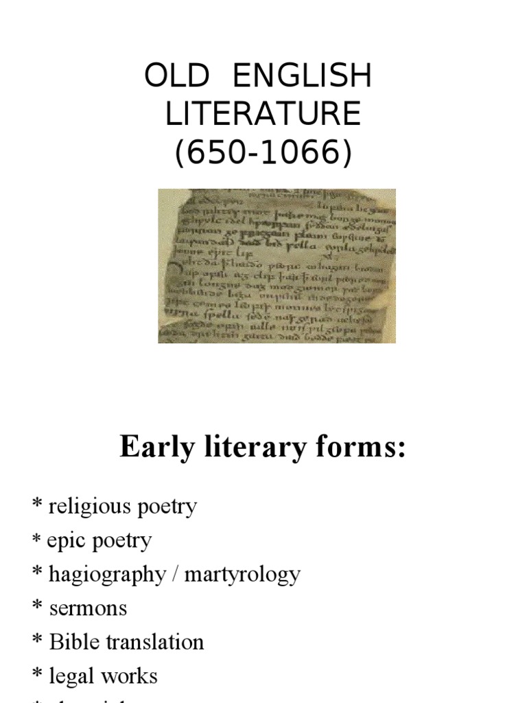 Old English Literature PDF