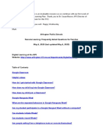 Arlington Public Schools Remote Learning: Frequently Asked Questions For Families May 6, 2020 (Last Updated May 6, 2020)