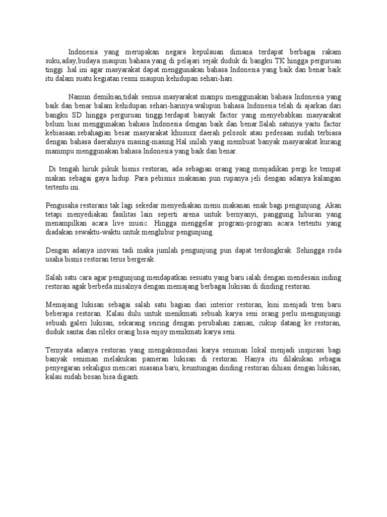 Contoh Wacana Narasi Contoh Wacana Narasi