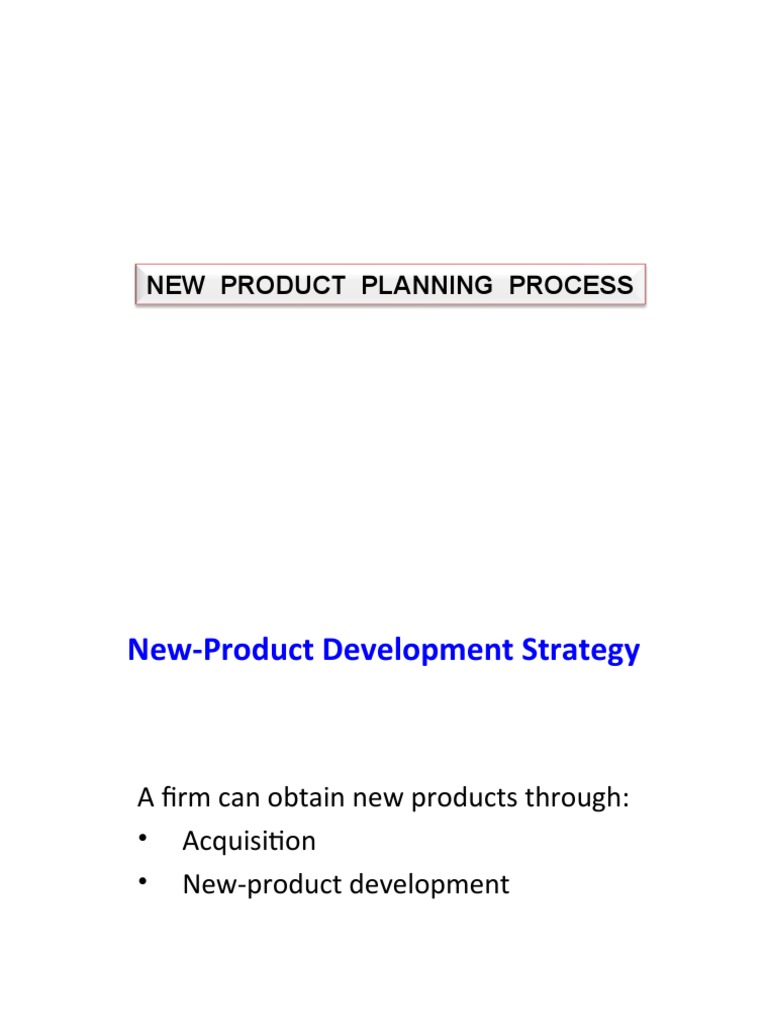 Product Planning Process - 1 | PDF | New Product Development | Sales