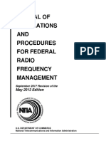 NTIA Manual of Regulations and Procedures For Federal Radio Frequency Management