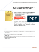 Principles Amp Practice of Nursing Management Am PDF