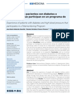 Experiencia de Pacientes Con Diabetes e Hipertensión Que Participan en Un Programa de Telemonitoreo