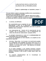 Trabajo Aplicativo de El Estatuto Epistemológico de La Museología