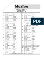 Practice Sheet - 1: (STAGE - 1)