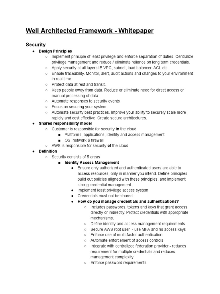 AWS Well-Architected Security Framework | PDF | Encryption | Computer ...