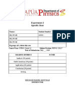 Experiment 3 Specific Heat