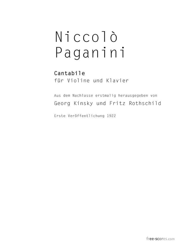 Cantabile Paganini PDF | PDF