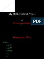 My Mathematical Proofs: Sivannarayana Gogula