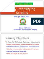 X-Ray Intensifying Screens: Prof. J.K Tonui, PHD