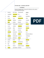 Spanish 2301 General Review Answer Key