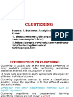 Clustering: Source: I. Business Analytics by U Dinesh Kumar Means-Example-1.htm) rial/Clustering/Numerical Example - HTM