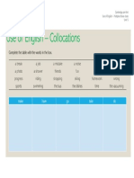 Collocations Worksheet PDF